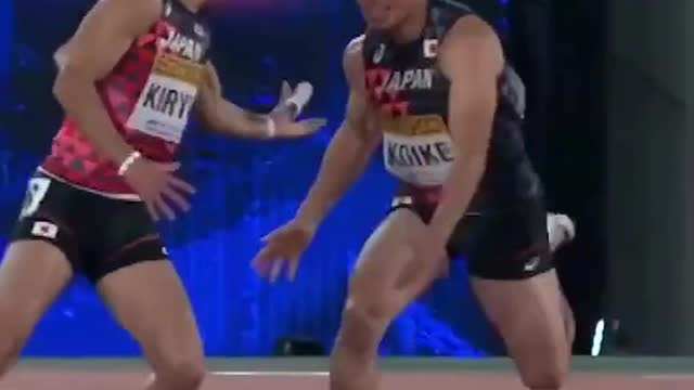 The most epic baton change of all time.