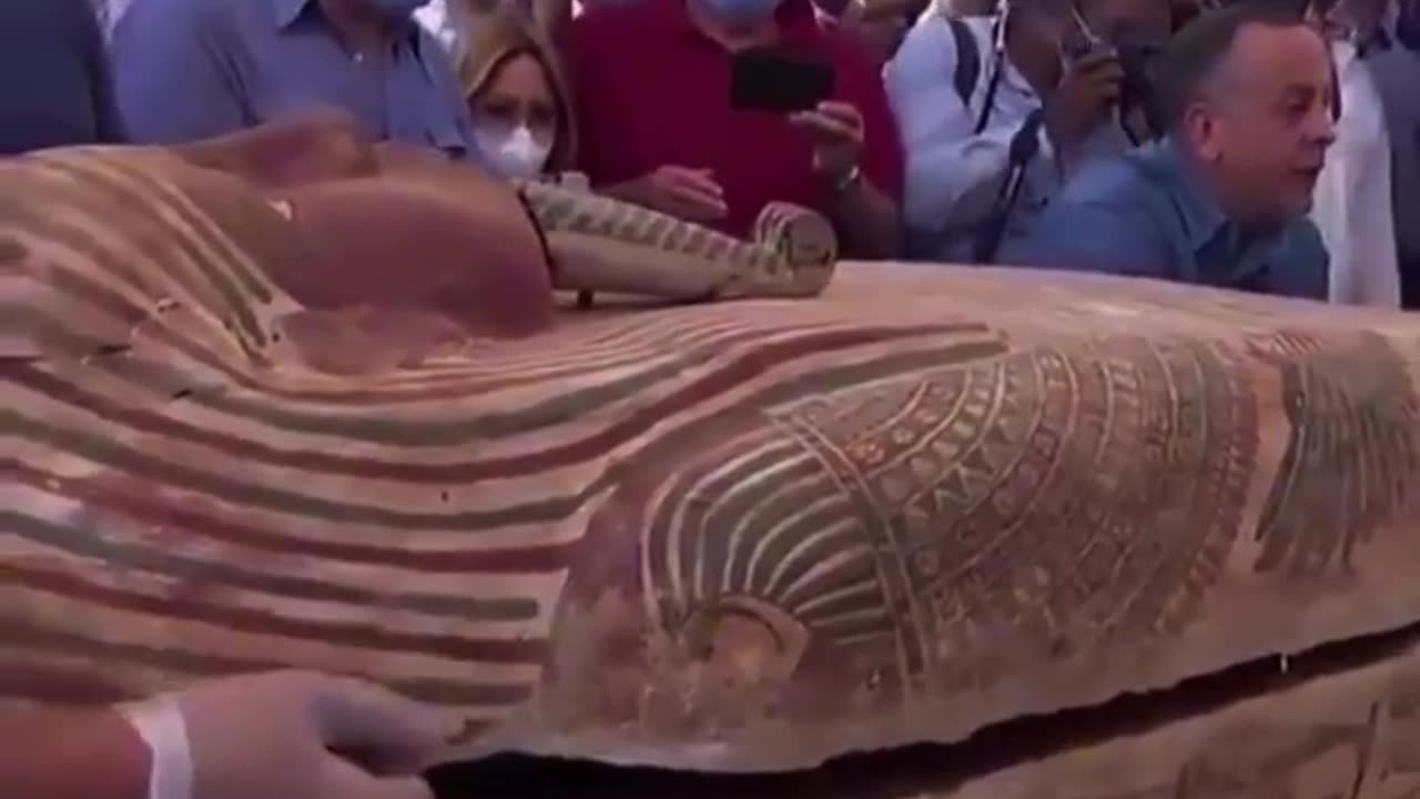 Archaeologists opening Egyptian sarcophagi for the first time in over 2,500 years