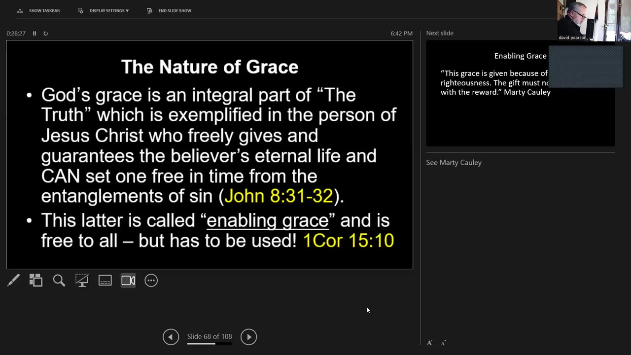 Wednesday May 22, 2024 Foundations II: Apologetics, Merited & Unmerited Grace