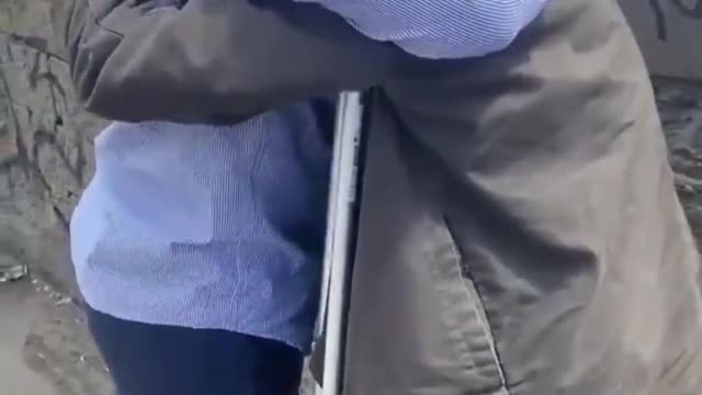 Guy Gives His Crutches To a Homeless Person In Need