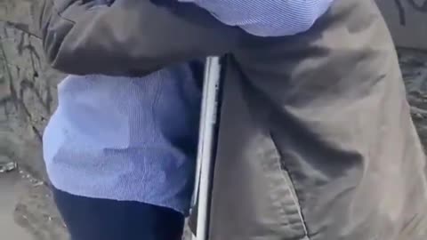 Guy Gives His Crutches To a Homeless Person In Need