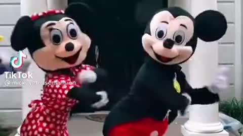 Tiktok trend with Mickey Mouse