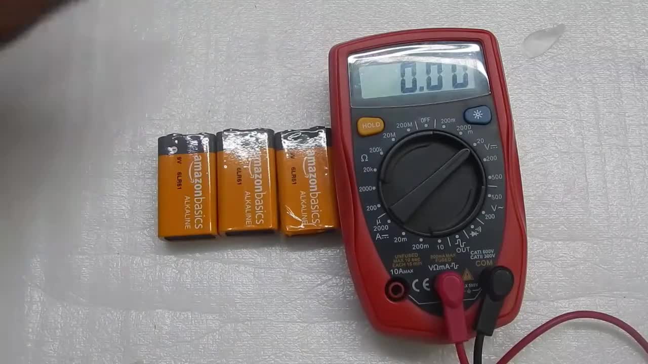 amazonbasics 9 volt Alkaline Battery Unboxing & Testing