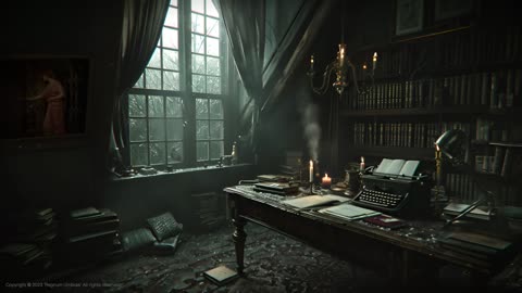 Victorian Mystery Writer’s Room Melancholic Piano for Focus and Creativity