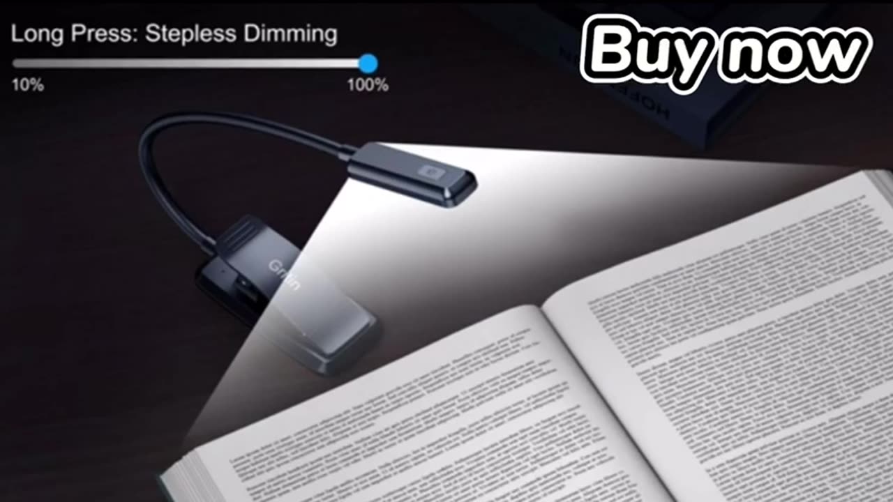 Gritin 9 LED Rechargeable Book Light for Reading in Bed - Eye Caring 3 Color Temperatures
