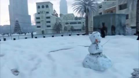 Snowfall in Dubai