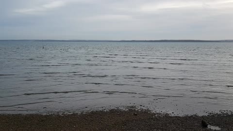 Overlooking the Isle of wight. Very calm sea