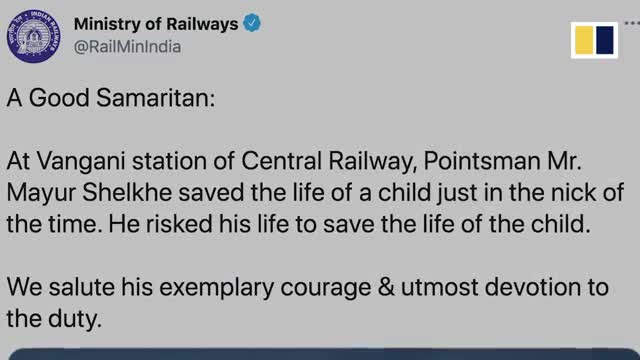 Heroic man saves young boy from oncoming train in Response