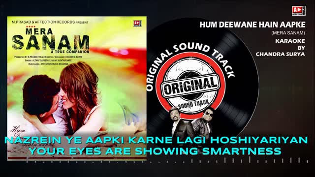Karaoke with Lyrics- Blockbuster Heart Touching Song !! MERA SANAM !! - Affection Music Records