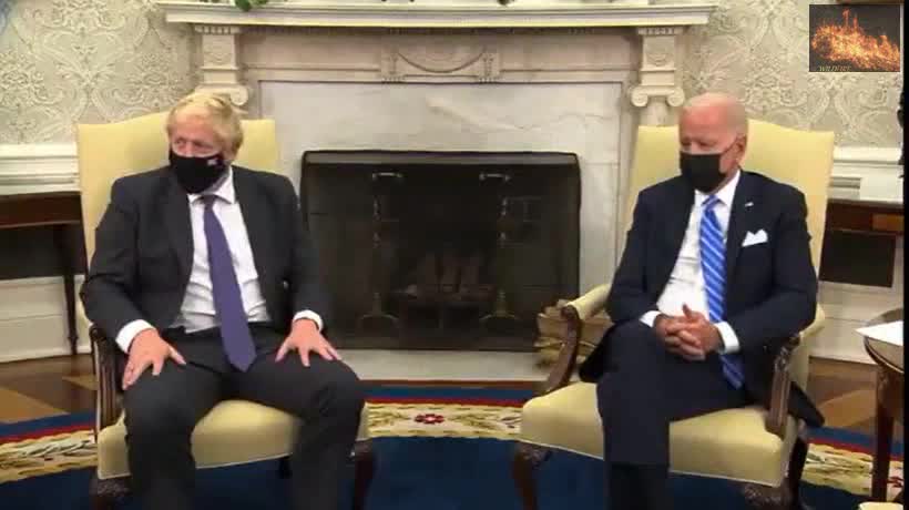 Biden's Handlers interrupt Boris Johnson to avoid questions