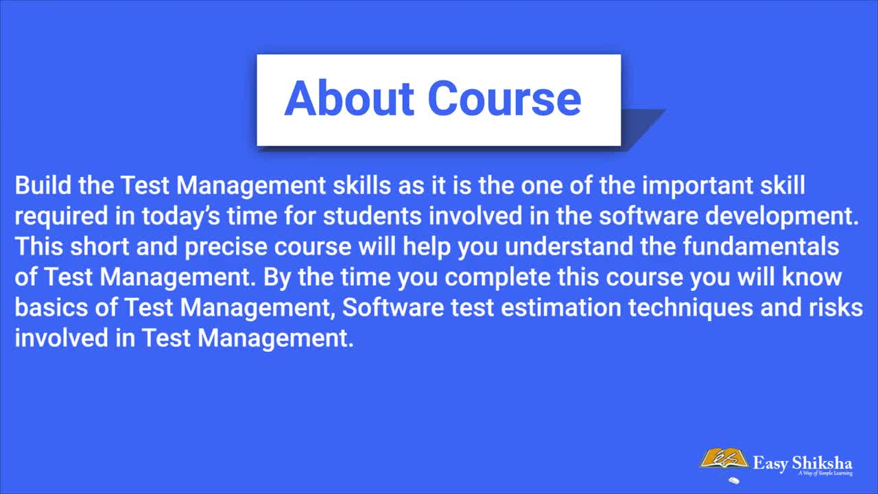 Become A Software Tester Tutorial | Online Certification Course | Details @easyshiksha.com