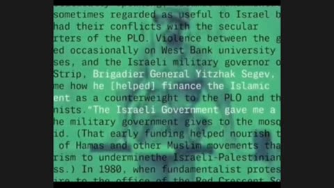 Israel created Hamas