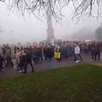 Glasgow, Scotland : Vaccine passport protests Dec. 18, 2021