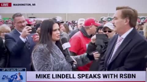 Mike Lindell interview at The Trump rally in Michigan