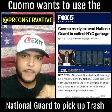 NY failed Governor Cuomo wants to use the National Guard to pick up trash