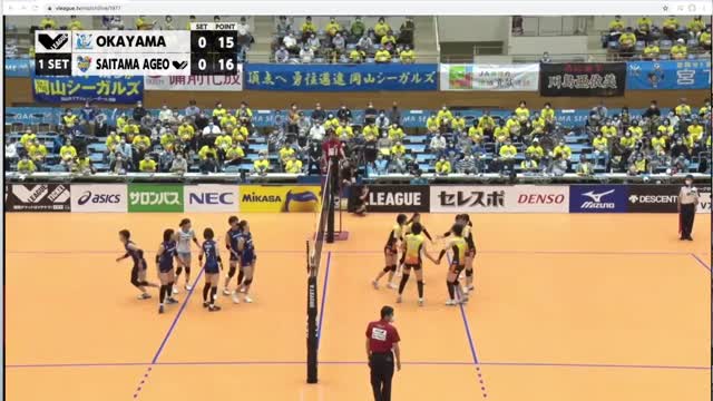 20211016 AGEO vs OKAYAMA up to the mid of the 2nd set