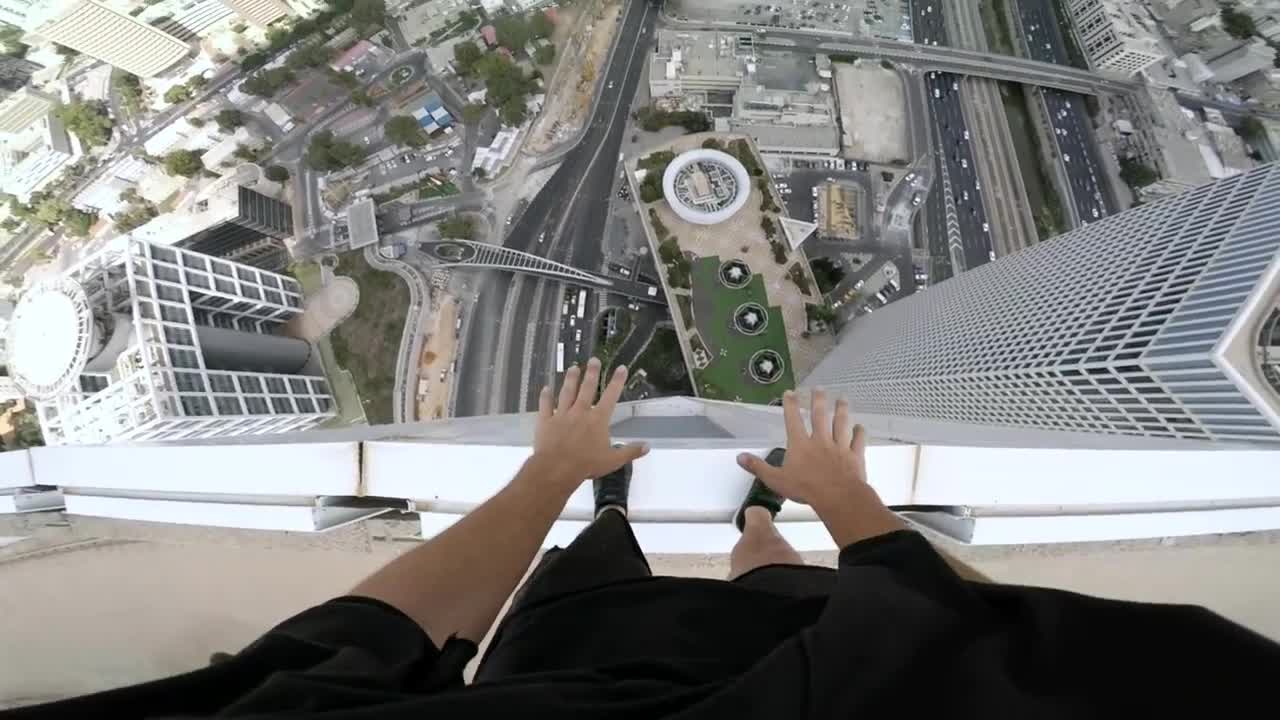 GoPRO:Scary stunt on buildings🤯Skyscraper handstand in Tel Aviv with Jason Paul