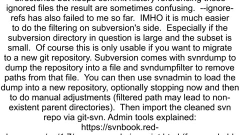 Importing only specific files from a svn repository to git