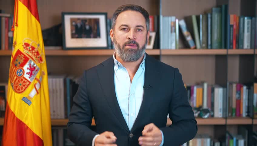 Declaración institucional de Abascal ante «golpe de estado de Pedro Sánchez a separación de Poderes»