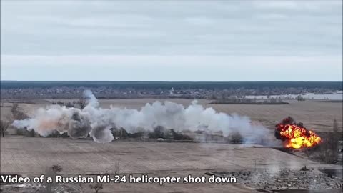 Russian Mi-24 Shot Down This Morning.russia.war