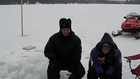 Canadian Ice Fishing.