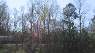 The Local CSX Train Headed East As Seen From A Dentist Office Window