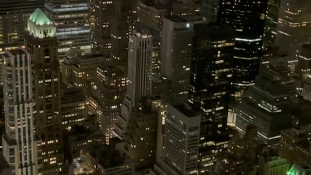 New York street night scene