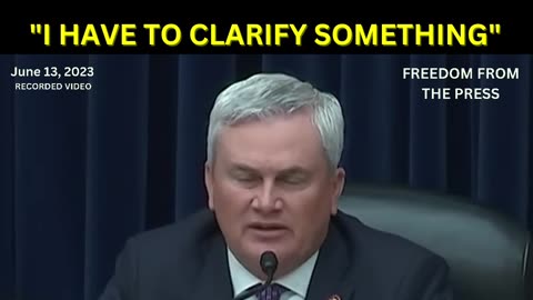 James Comer Blows up the Democrats Narrative.