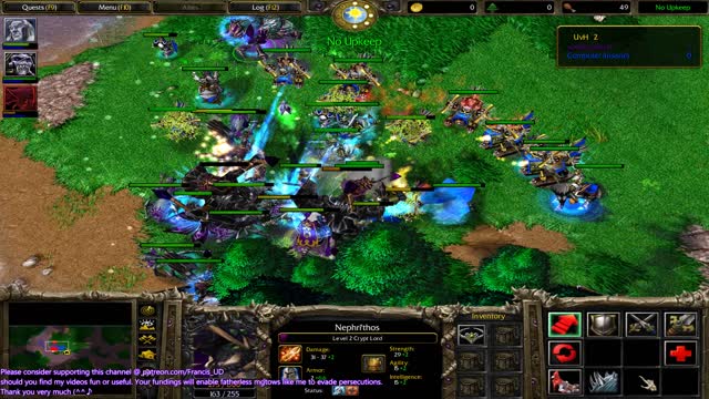 war3 undead vs human micro training hard some progress