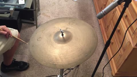 Vintage 1950s Zildjian Crash Ride Sizzle Cymbal