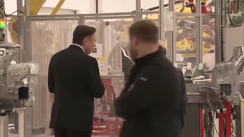 Elon musk dances at tesla factory opening!!