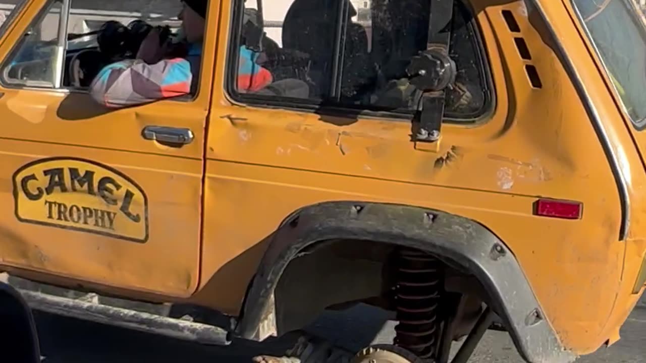 Duct Tape and Tree Branch Keep Car on the Road