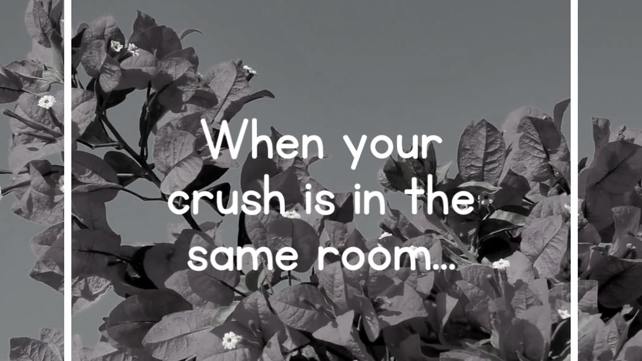 When your crush is in the same room...