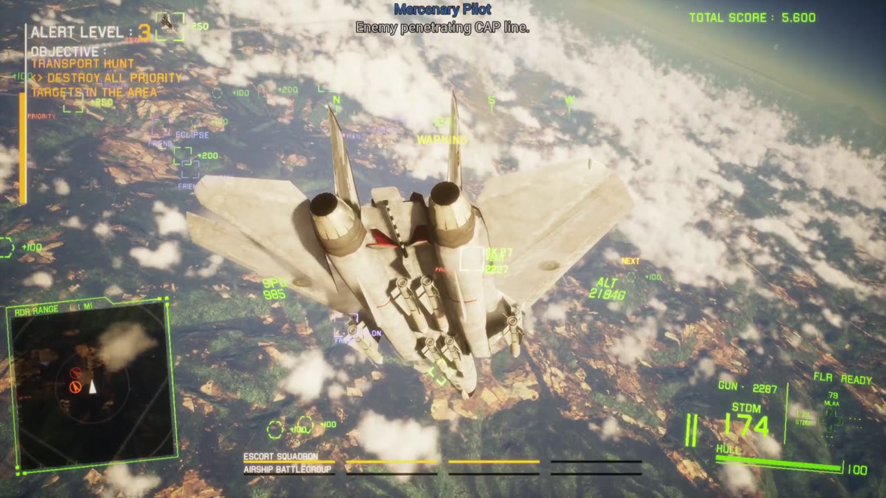 Project Wingman Conquest Mode, Mission 6, Normal, 0.5x alert modifier