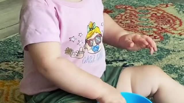 Cute Baby Eating Food