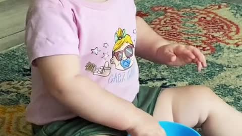 Cute Baby Eating Food