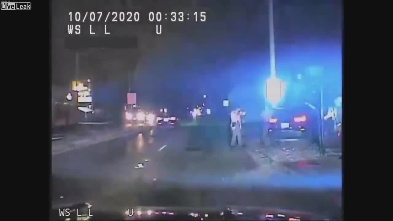 Traffic Stop, Takes Off with Officer Hanging on, SHOTS FIRED!!!