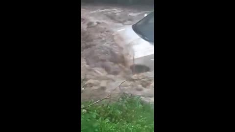 Waterfall flooded