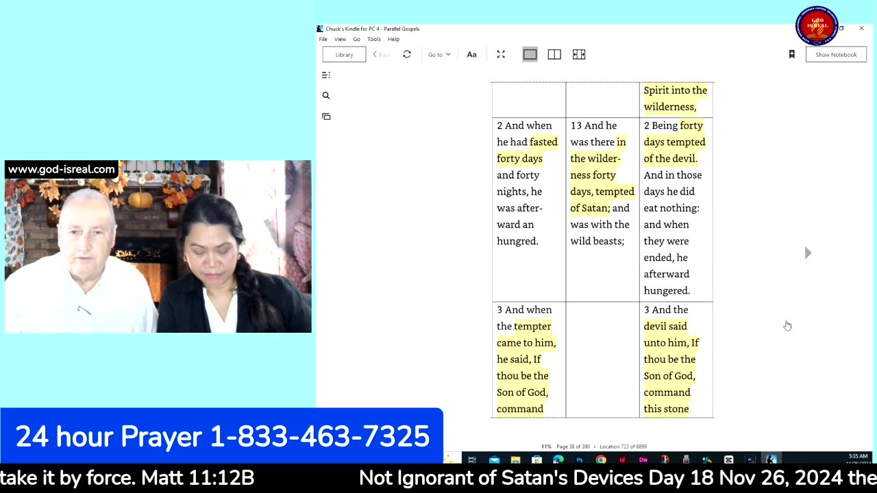 God Is Real 11-26-24 Not Ignorant of satan's Devices Day 18
