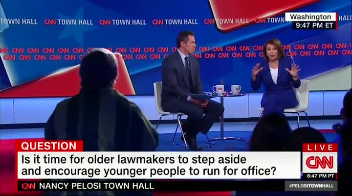 ‘Should I take that personally?” Pelosi pounded at townhall for perpetually running for Congress