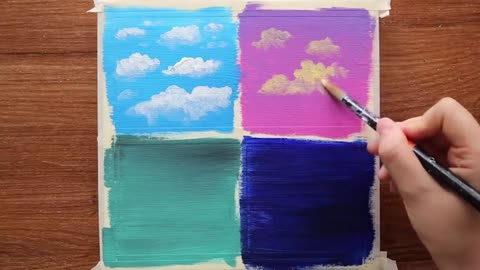 Draw The Clouds In The Second Small Picture