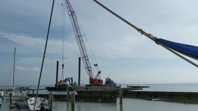 5. Hurrican Hannah Cleanup Prep | Work Boats and View Of Corpus Bay | Harbor Del Sol CCTX