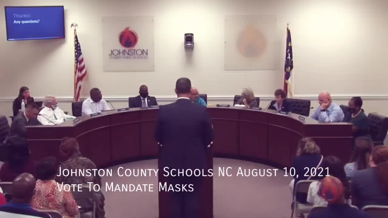 Johnston County School Board Meeting August 10, 2021 Vote To Mandate Masks in Schools