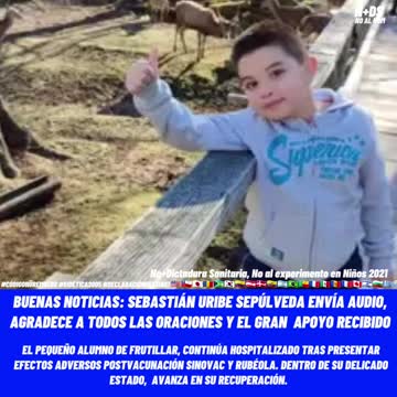 Sebita: El niño que recibió dos vacunas de grafeno envía un emotivo audio desde el hospital