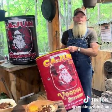 When you cook in the cabin in the forest