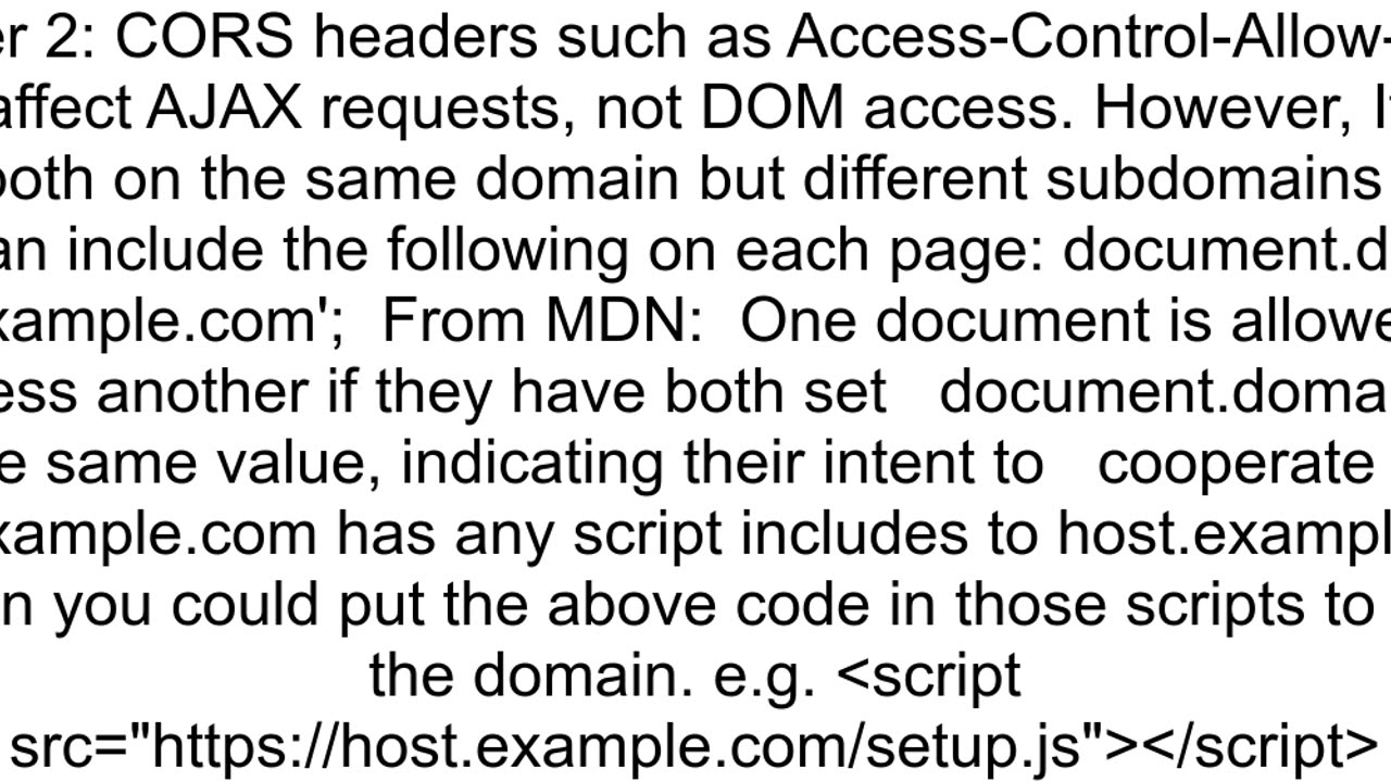 Allowing crosssite requests between subdomains without changing file contents of second sub domain