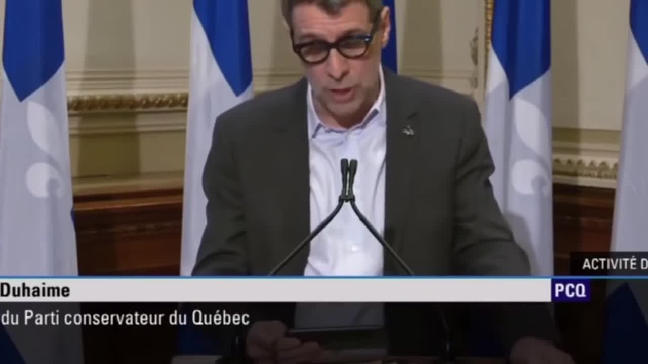 Conférence de presse Eric Duhaime afin de réclamer la fin de l’urgence sanitaire