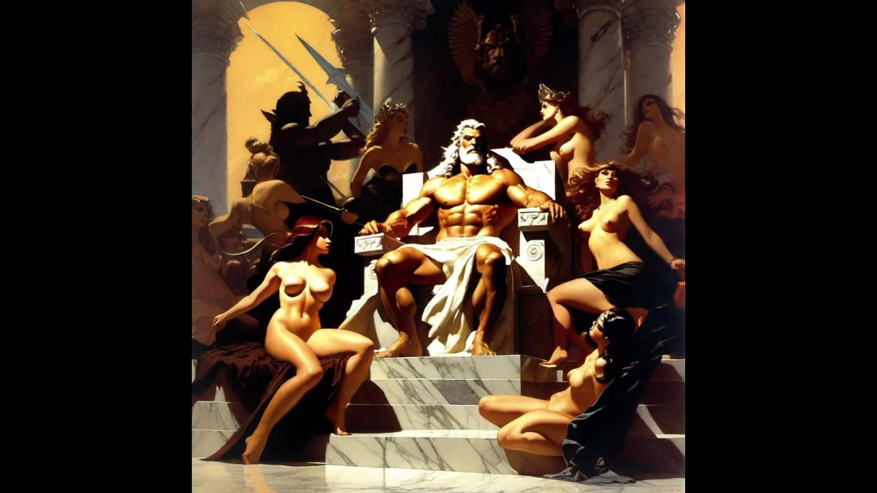 Mythology Dark Fantasy AI - In the Style of Frank Frazetta