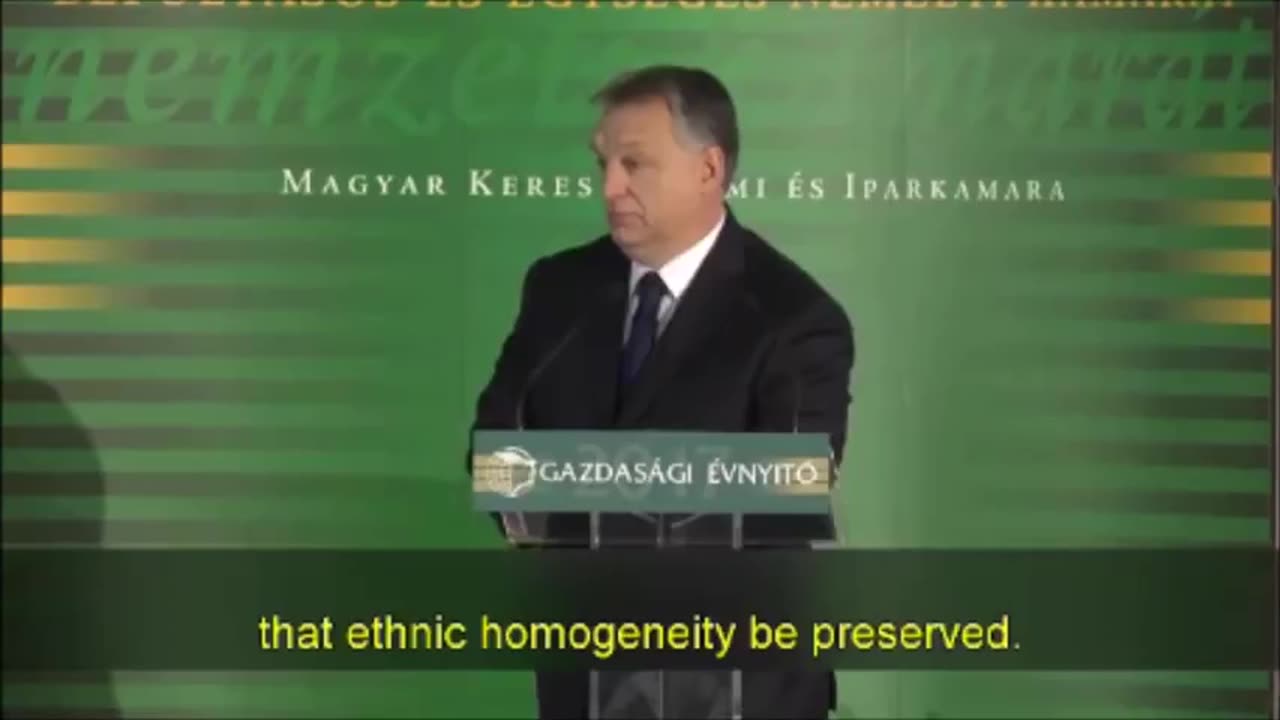 Hungarian Prime Minister Viktor Orban: Keeping Ethnic and Cultural Homogeneity is Crucial