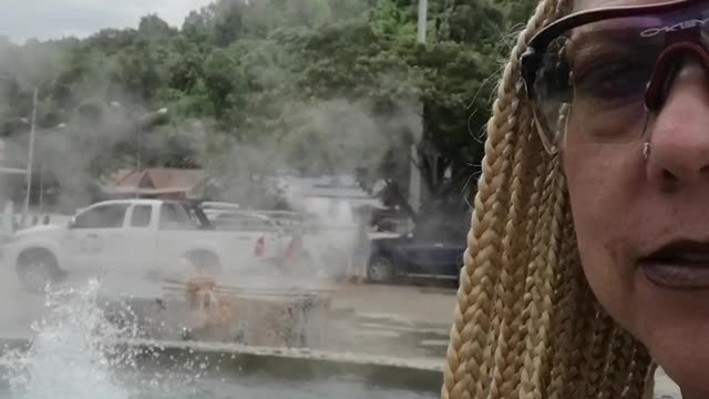 Natural hot spring Thailand